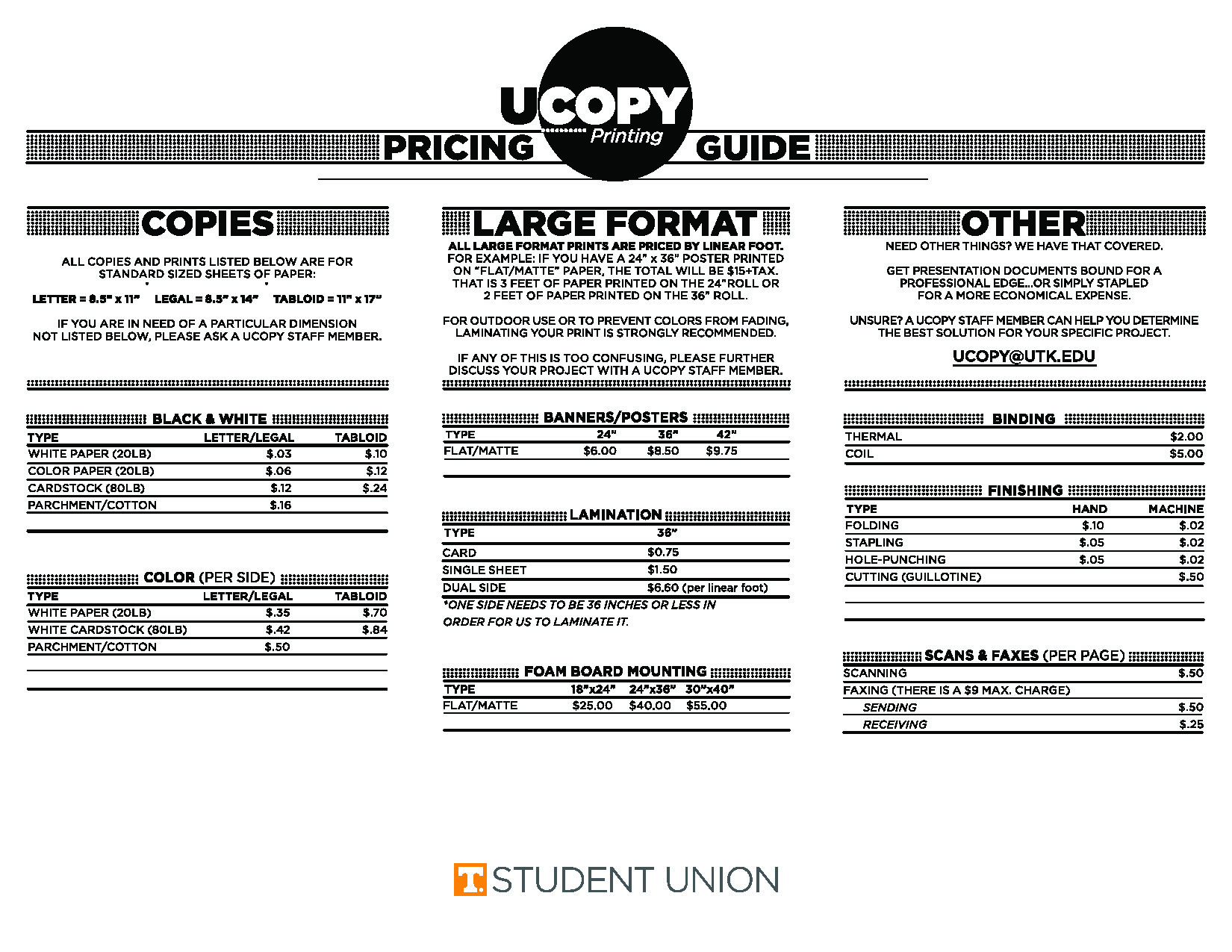 UCopy Printing Services | University Printing & Mail